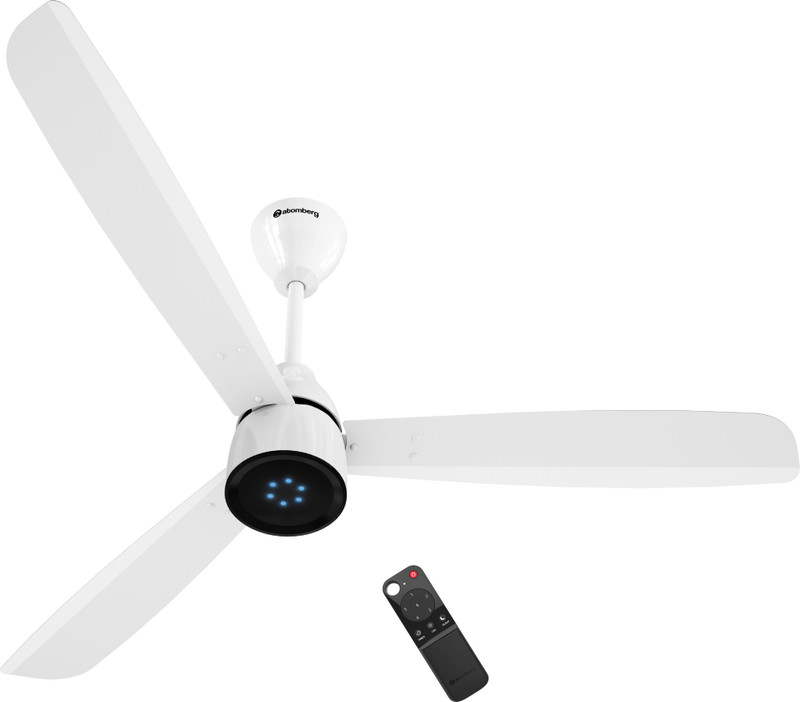 Atomberg Renesa Halo Smart|Voice Controlled|High Air Flow|Low Noise|LED Speed Indicator with 3 Year Warranty BLDC Motor with Remote 1200 mm Ceiling Fan(5 Star | Misty Teal | Pack of 1)
