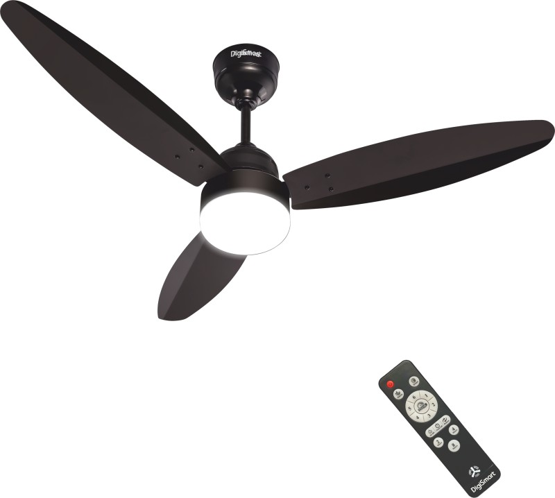 DIGISMART Autum Mark-1 380 RPM High Speed 28Watt With LED Light Inverter Technology 5 Star 1200 mm BLDC Motor with Remote 2 Blade Ceiling Fan(Smoke Brown, Pack of 1)