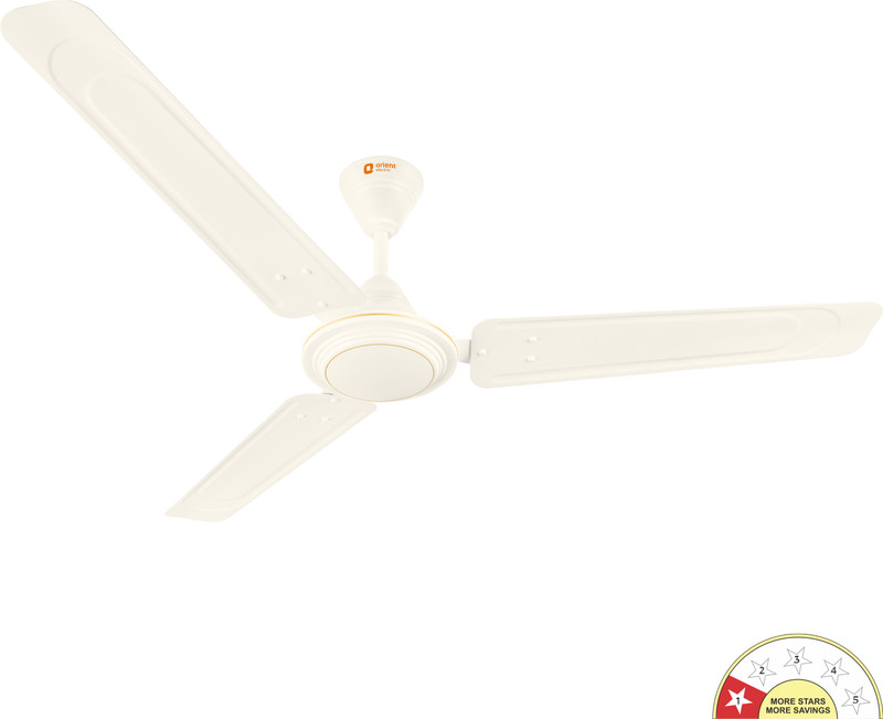 Orient Electric Ujala Air | Rust Resistant | Heavy Motor | BEE-1 Star Rated | Superior Air Flow with 2 Year Warranty High Air Delivery, Anti Rust 1200 mm Ceiling Fan(1 Star | Soft Pearl | Pack of 1)