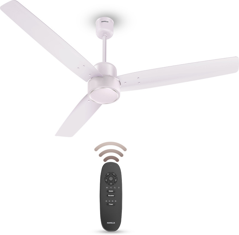 HAVELLS FAB|Remote Controlled|Low Noise|Upto 65% Energy Saving|Reverse Mode|30W with 3 Year Warranty BLDC Motor 1200 mm Pedestal Fan(5 Star | Blush Ivory | Pack of 1)