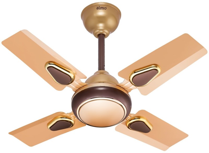 Almo Duon 24inch Ultra High Speed Energy Efficient Sparkling Dual Colour Golden Brown 600 mm Anti Dust 4 Blade Ceiling Fan(Golden, Pack of 1)