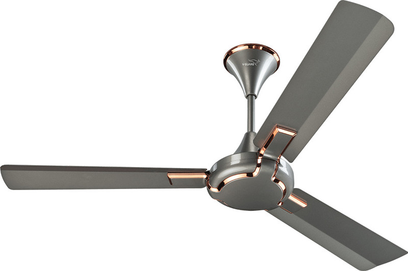 V-Guard Glado Prime 400 VX Titanium Rose Premium Decorative Ceiling Fan 1200 mm Anti Dust 3 Blade Ceiling Fan (Titnium Rose, Pack of 1)