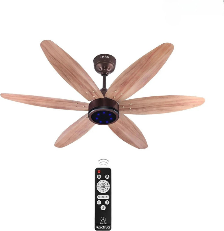 ACTIVA JETTA with 5 Year Warranty BLDC Motor with Remote 1200 mm Ceiling Fan(5 Star | Rose Wood | Pack of 1)