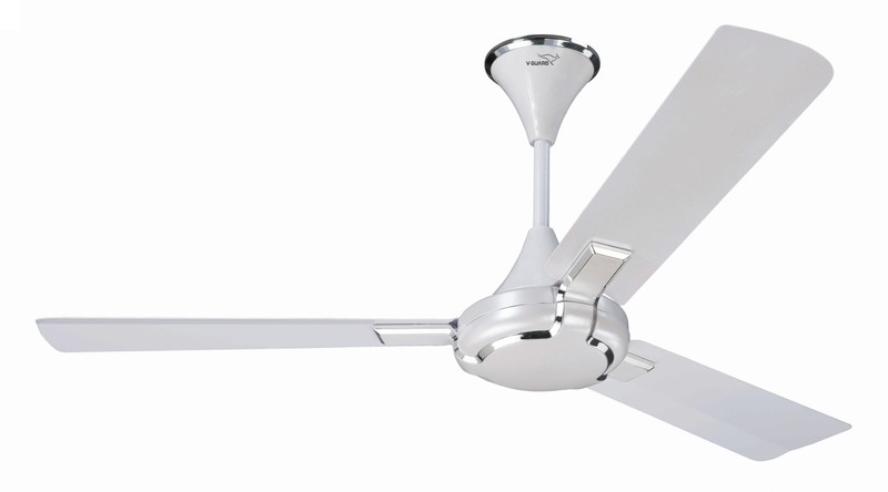 V-Guard Exado Pro AS 1 Star 1200 mm Energy Saving 3 Blade Ceiling Fan (Pearl White Silver, Pack of 1)