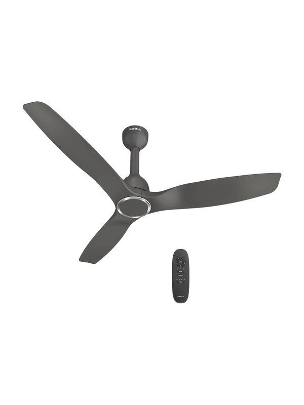 HAVELLS Stealth Slim|Remote Controlled|Upto 55% Energy Saving|3 Modes|Reverse Rotation with 2 Year Warranty BLDC Motor 1200 mm Ceiling Fan(5 Star | Graphite | Pack of 1)