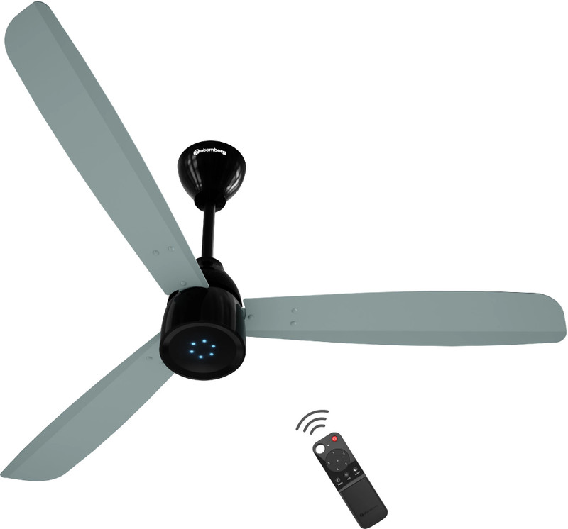 Atomberg Renesa Prime Remote|High Air Delivery|LED Speed Indicator|Low Noise|Sleek Design with 3 Year Warranty BLDC Motor with Remote 1200 mm Ceiling Fan(5 Star | Misty Teal | Pack of 1)