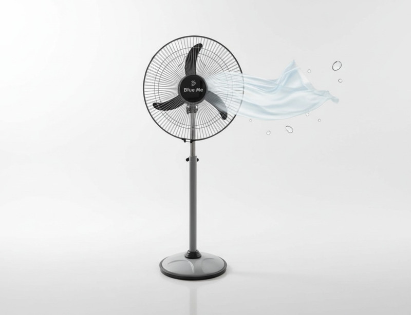 Blue Me Bullet Speed 400 mm 3 Blade Pedestal Fan (Grey and Black, Pack of 1) with 3 Months Warranty Energy Saving, High Air Delivery, Anti Dust 400 mm Pedestal Fan(Grey, Black | Pack of 1)