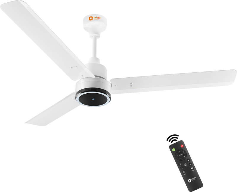 Orient Electric Ujala Prime BLDC with Remote BEE Star Rated with 3 Year Warranty BLDC Motor with Remote 1200 mm Ceiling Fan(5 Star | White | Pack of 1)