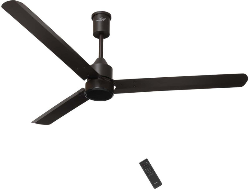 V-Guard Windle Deco BLDC with 24 Months Warranty BLDC Motor with Remote 1200 mm Ceiling Fan(5 Star | Matte Brown | Pack of 1)
