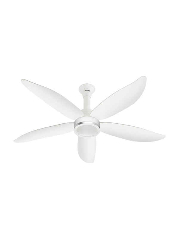 ACTIVA Aero Five | BLDC Motor | Remote Control | LED Light | 5 Blade with 5 Year Warranty BLDC Motor with Remote 1200 mm Ceiling Fan(5 Star | White | Pack of 1)