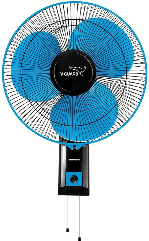 V-Guard Esfera SW N (Blue Black) | High Speed | Decorative | ABS Body | 3-Speed with 2 Year Warranty 400 mm Wall Fan(Blue Black | Pack of 1)