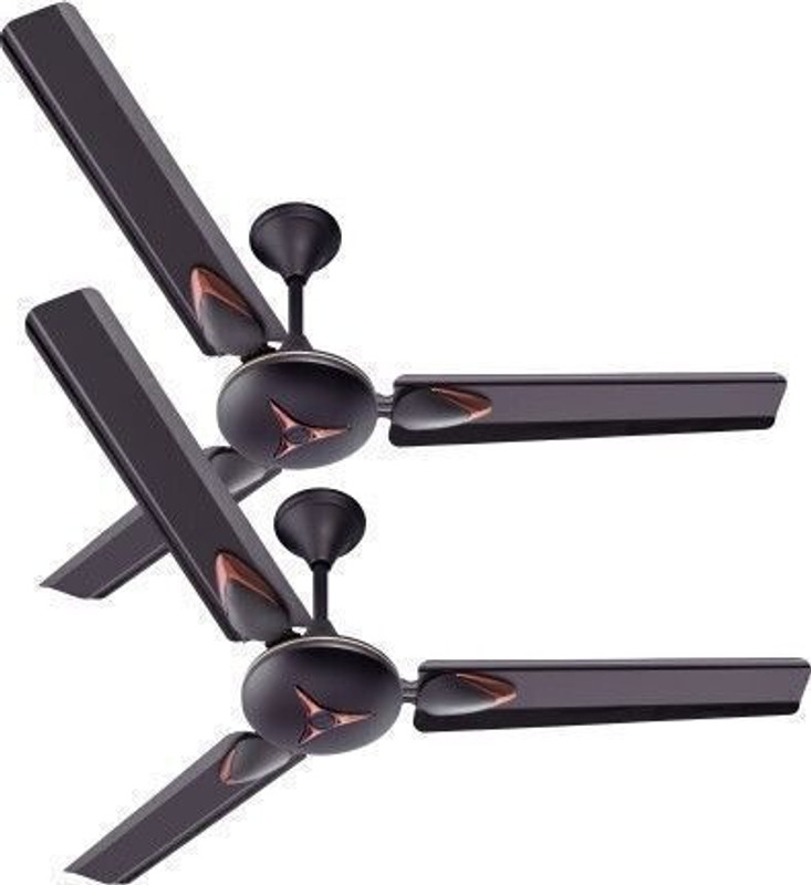 Kanishka Star Energy Saving ultra high Speed with 2 Year Warranty Energy Saving, Anti Dust, Anti Rust, High Air Delivery, Ultra High Speed 1200 mm Ceiling Fan(Smoke Brown | Pack of 2)