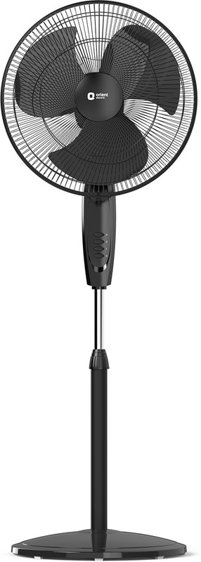 Orient Electric Stand 81 |COP-TER Technology | 100% Copper Motor |Adjustable Height | 3 Speed with 2 Year Warranty 400 mm Pedestal Fan(White Blue | Pack of 1)