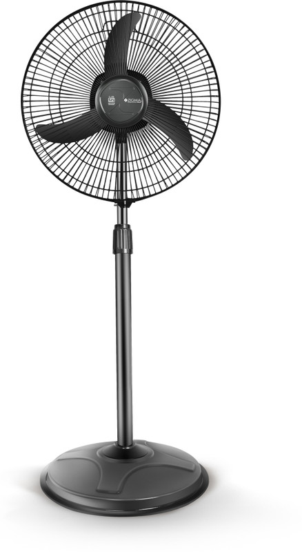 zigma Bullet Heavy Duty ISI CERTIFIED with 12 Months Warranty Ultra High Speed 400 mm Pedestal Fan(Black | Pack of 1)