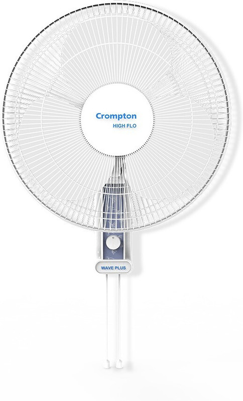 Crompton High Flo Wave Plus with 2 Year Warranty Silent Operation 400 mm Wall Fan(White | Pack of 1)