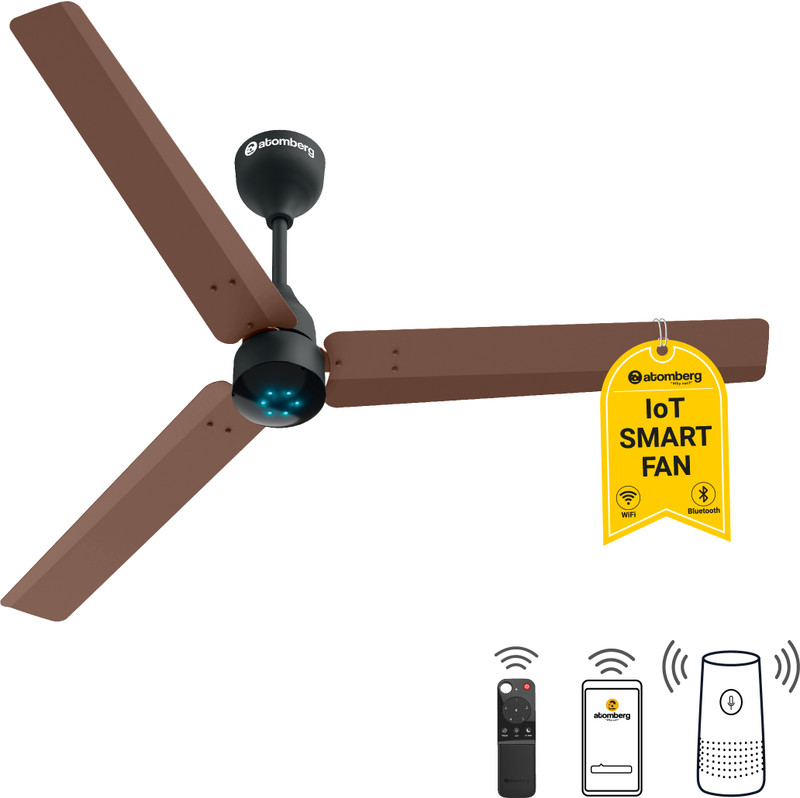 Atomberg Renesa Smart Brown And Black 5 Star 1200 mm 3 Blade...