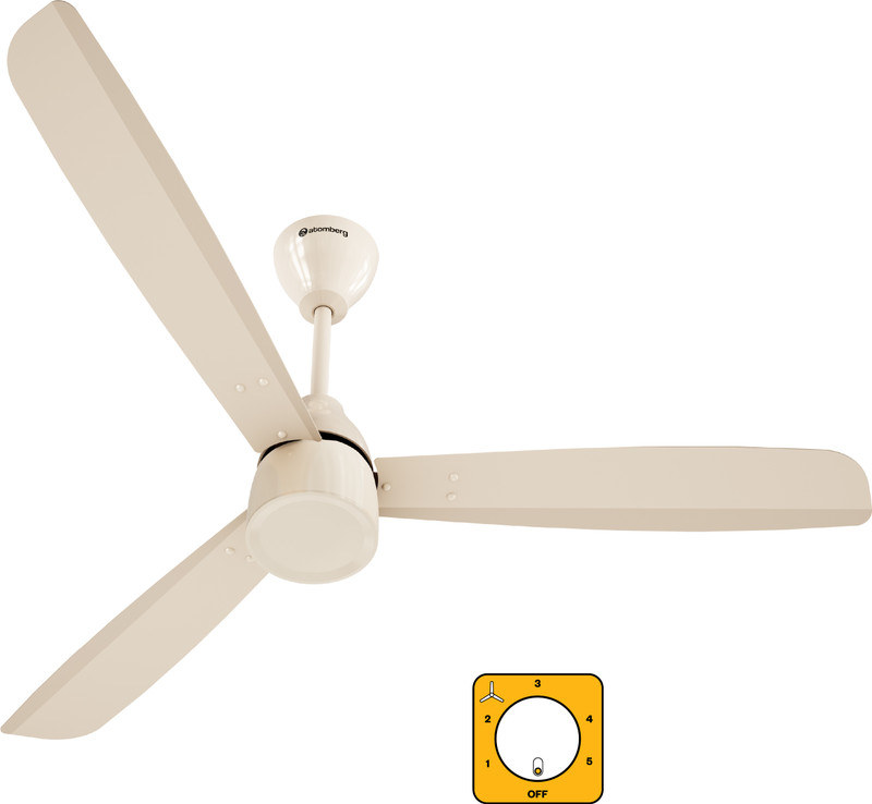 Atomberg Renesa Prime Regulator Operated (No Remote)High Air DeliveryLow Noise with 3 Year Warranty BLDC Motor 900 mm Ceiling Fan(5 Star | GlossBlack | Pack of 1)