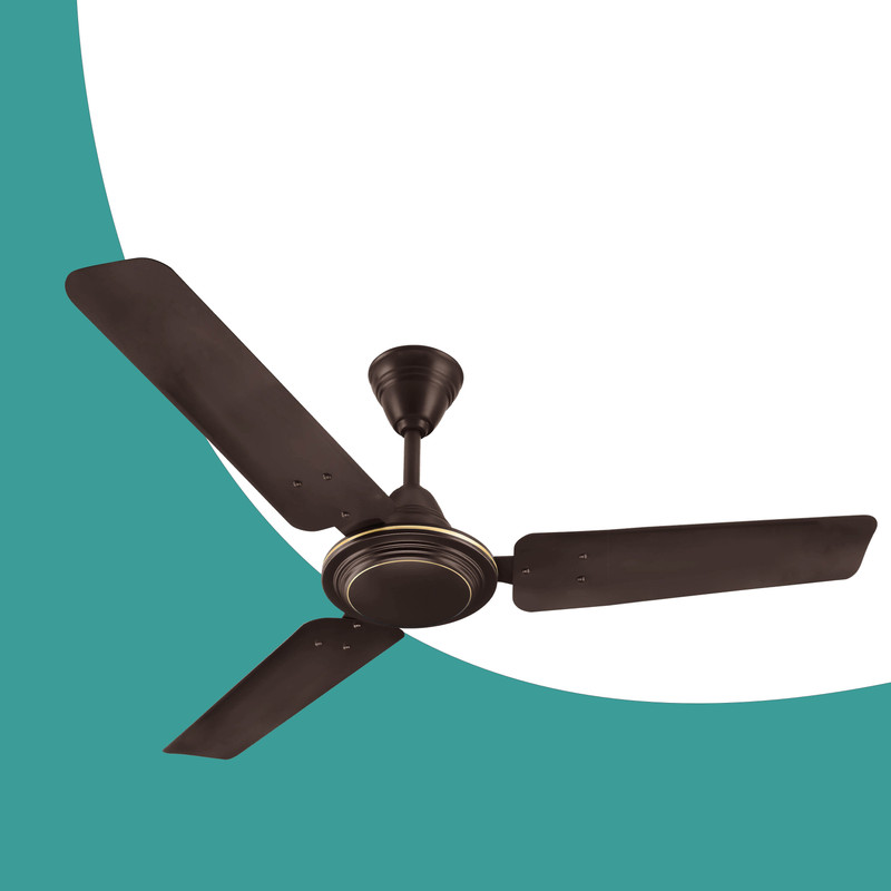 Max Speed Classic Ceiling Fan for Small Room and Kitchen with 24 Months Warranty Anti Dust 900 mm Ceiling Fan(3 Star | Smoke Brown | Pack of 1)