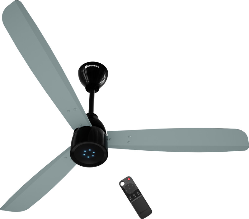 Atomberg Renesa Prime Remote|High Air Delivery|LED Speed Indicator|Low Noise|Sleek Design with 3 Year Warranty BLDC Motor with Remote 1200 mm Ceiling Fan(5 Star | Misty Teal | Pack of 1)
