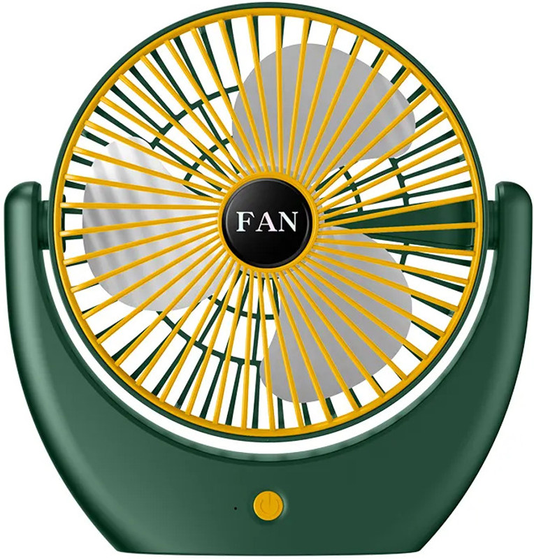 LACCO USB TableFansFolding Rechargeable Fan LED Light And MultifunctionUSB 2025 MODEAL Oscillating Small Desk With 4000 Mah Battery Operated USB Fan(F05 Fan - Dark Green)