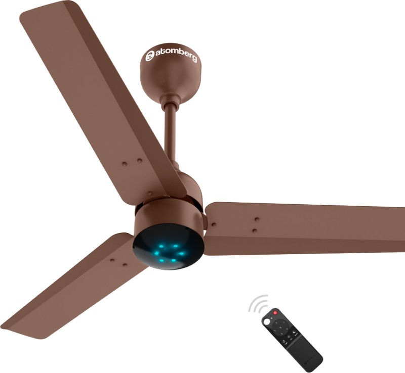 Atomberg Renesa 5 Star BEE Rated 5 Star 900 mm BLDC Motor with Remote 3 Blade Ceiling Fan(Matt Brown, Pack of 1)