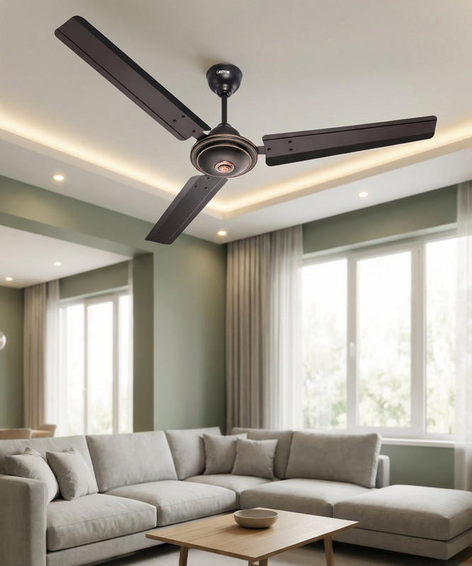 GESTOR Aero Deco Ultra High Speed 48 inch Semi Decorative with 36 Months Warranty Anti Dust 1200 mm Ceiling Fan(Smoked Brown | Pack of 1)