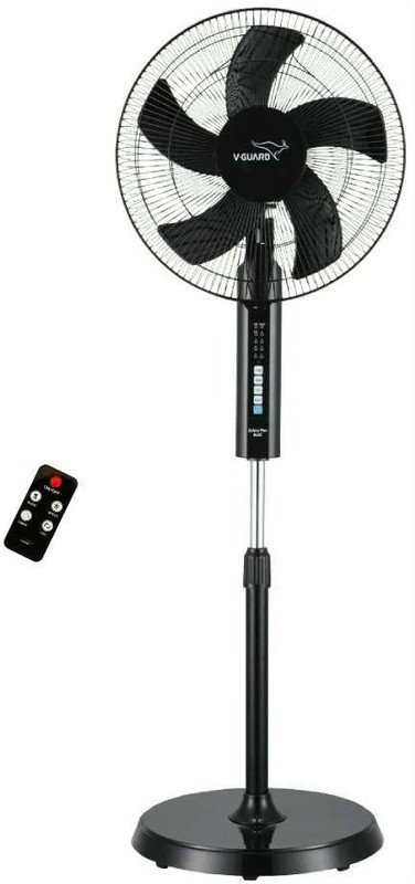 V-Guard Esfera Plus BLDC (Black) with 2 Year Warranty BLDC Motor with Remote 400 mm Pedestal Fan(Black | Pack of 1)