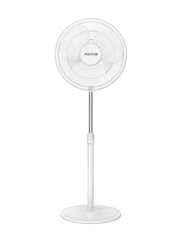 Polycab Regalia Pedestal FanHigh Air Delivery with 2 Year Warranty Energy Saving 400 mm Pedestal Fan(White | Pack of 1)