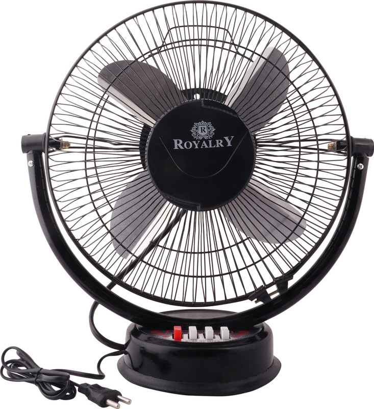 royalry 01 with 1 Year Warranty Energy Saving 300 mm Table Fan(BLACK AND WHITE | Pack of 1)