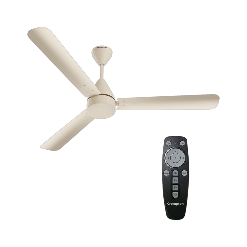 Crompton Energion Hyperjet | BLDC Technology | Remote Control with 2 Year Warranty Energy Saving 1200 mm Ceiling Fan(5 Star | Ivory | Pack of 1)