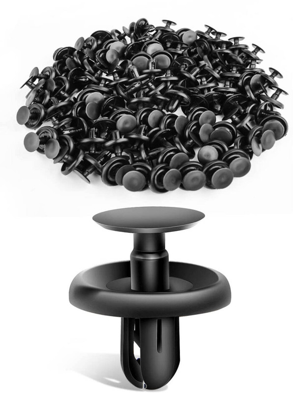 ZUPEYA Universal Car Plastic Push Rivet Clips(Black, Pack of 20) Fastener(Push Rivets)