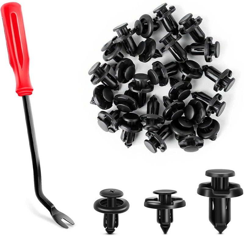 sannidhi 100pcs car bumper clips kit 7mm 8mm 10mm fasteners with remover tool Fastener(NA)