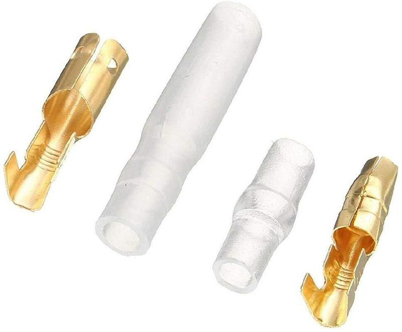 Auto-Ex 25 Set Male Female Bullet Connector Wire Colour Terminal Brass 100 Pcs Fastener(Bullet Connector Wire Colour Terminal Brass 100 Pcs)
