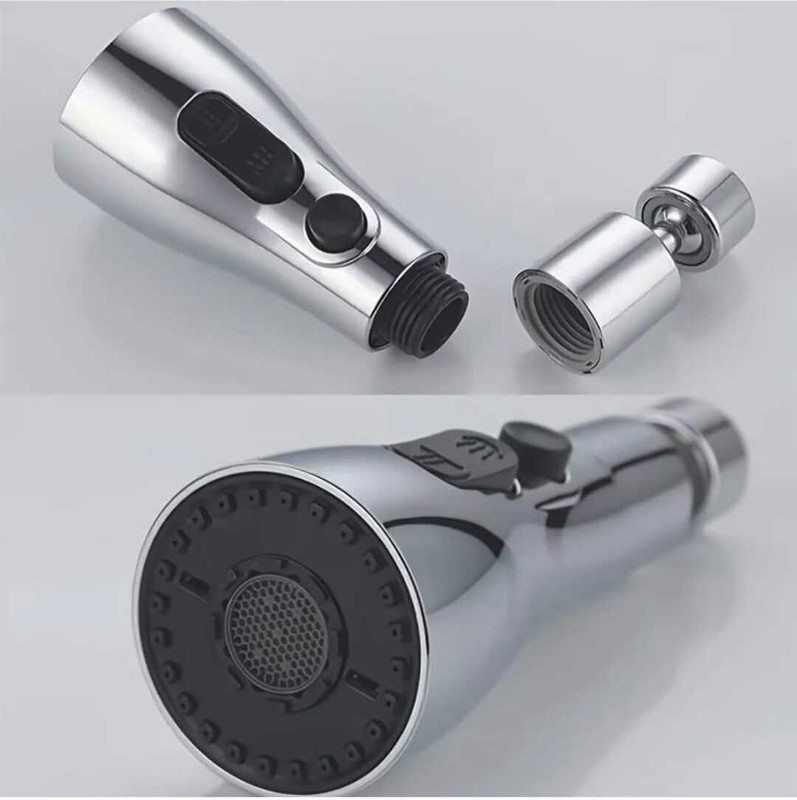 clayplus Faucet head Universal Kitchen Faucet 3-Function Pull Down Sink Sprayer Aerator Foam Flow Faucet(Spout Installation Type)