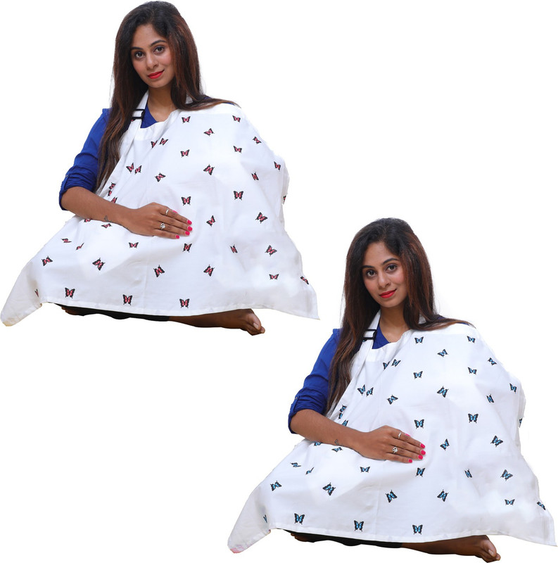 Kowsi Soft Mother's Nursing & Breast Feeding cover Feeding Cloak(Blue & Red)