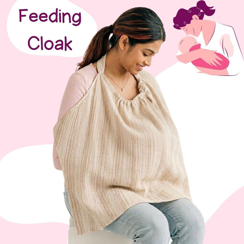 Heer Enterprises Premium Cotton Nursing Cover for Breastfeeding with Adjustable Strap Feeding Cloak(Multicolor)