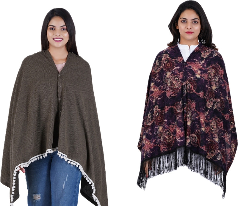 Aguila Premium Soft Warm Printed Feeding shawl Feeding Cloak(Purple, Maroon)