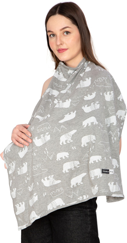 Feather Hug Feeding Cloak(Grey Bear)