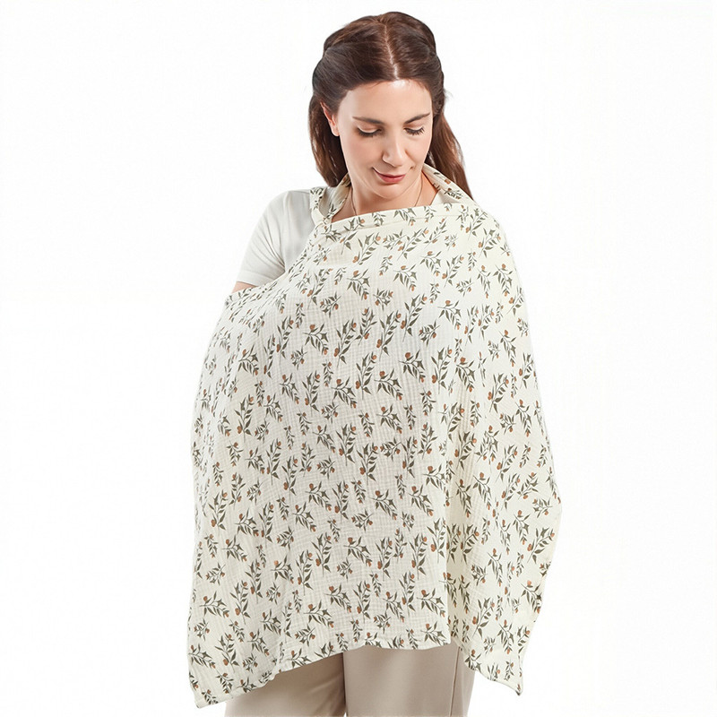 SNOWIE SOFT Cotton Breastfeeding Apron Privacy Cover for Travel and Outdoor Use Feeding Cloak(Patterned)