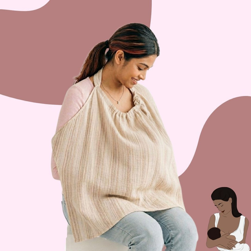 Heer Enterprises Baby Feeding Cover for Privacy Soft Fabric Nursing Cover for Moms Feeding Cloak(Multicolor)