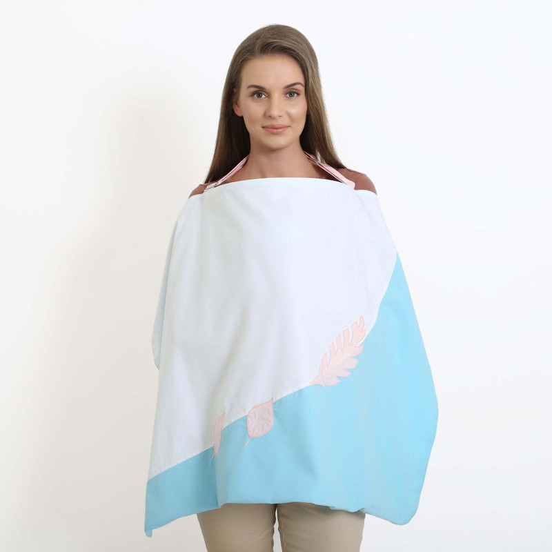 MOMZJOY Fly Away Maternity or Nursing Feeding Cover Feeding Cloak(Blue)