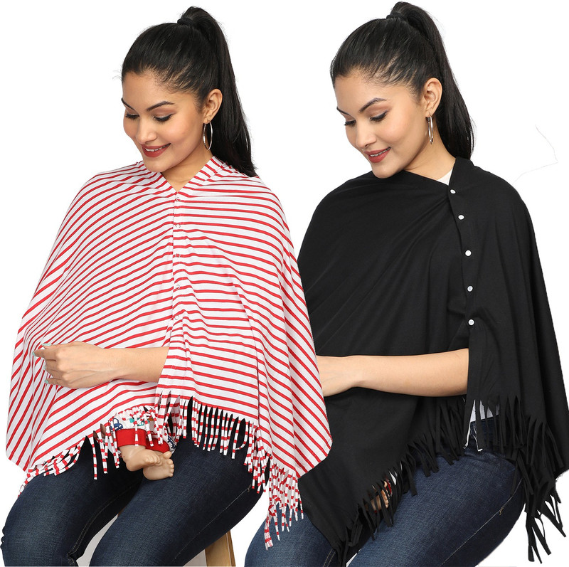 nene Feeding Cloak(Red Stripes-Black)
