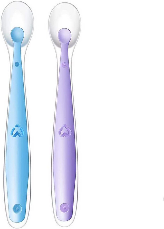 Samyra BABY Silicone Soft Spoon BPA FREE PACK OF 2 Multicolour  - SILICONE(Multicolor)