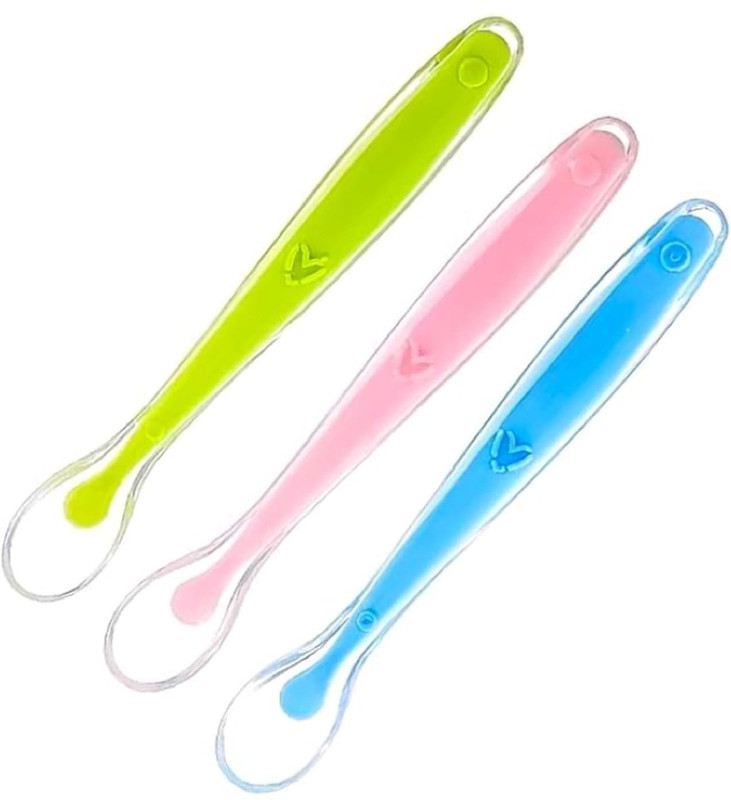Momease 3 Soft Tip Silicone Spoon, Multicolor  - Silicone(Multicolor)