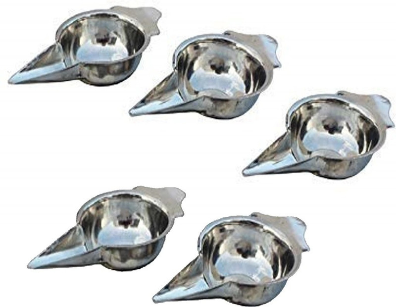 PADMAVATHI ENTERPRISES Steel Paladai or Bondla Feeding Bowl for Born Babies - Pack of 5 - Oogginna - Steel(Silver)