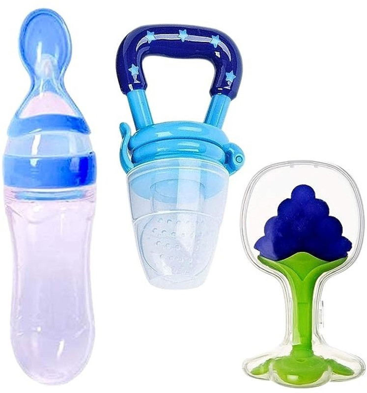 Vadhavan Baby Cereal Rice Paste Squeeze Feeding Milk Bottle  - SILICON(Multicolor)
