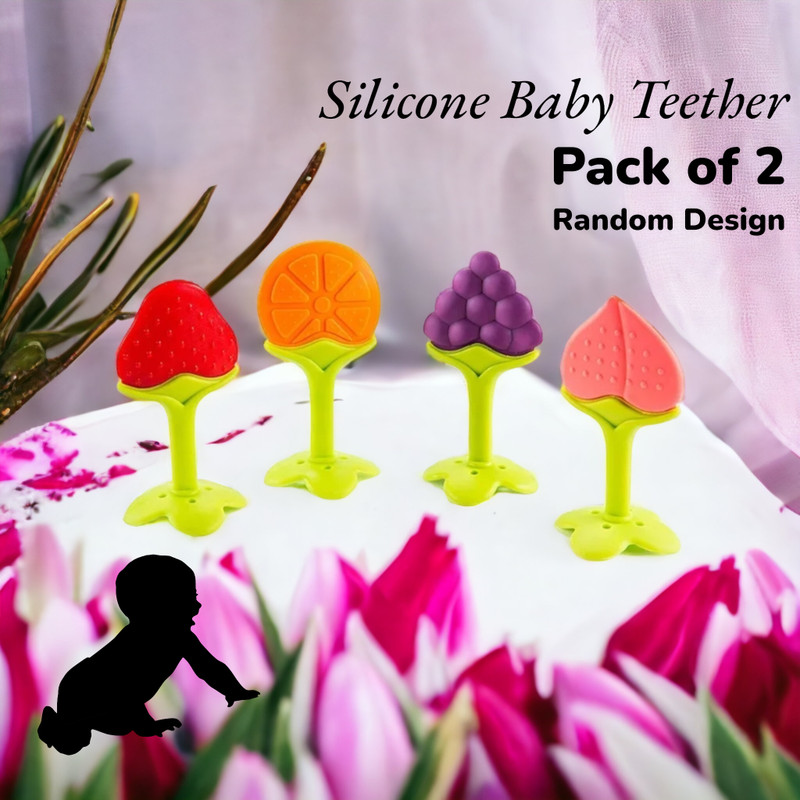 smilykid Silicone Baby Teether Freezer Bpa Free, Soothe Babies Teething Relief Sore Gums Soother(Multicolor)