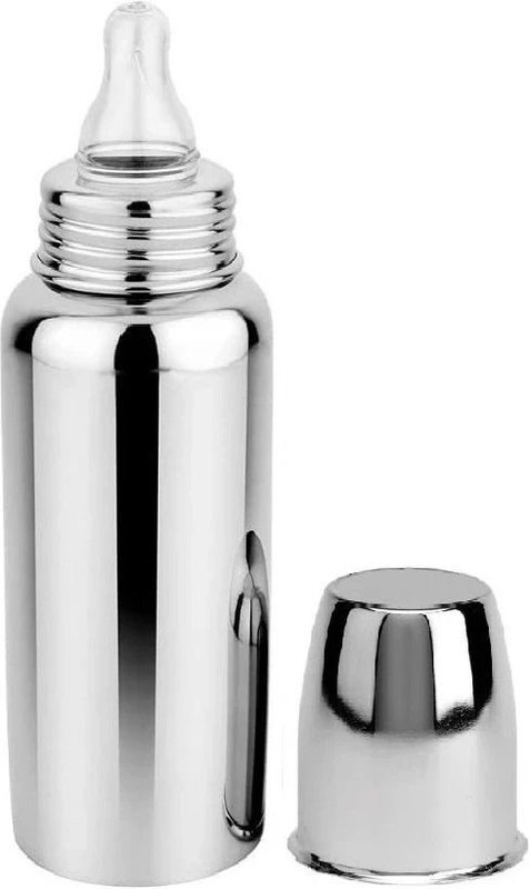 RB Point Stainless Steel Baby Feeding Bottle, Milk Feeding, Water Feeding 240 ml - Stainless Steel(Silver)