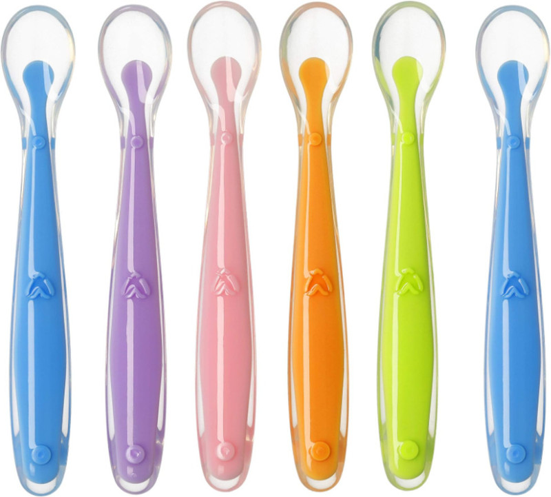 MediVedha Silicone Baby Spoon | Safe, Soft & Durable Feeding Spoon for Kids (6 Pack)  - Silicone(Multicolor)