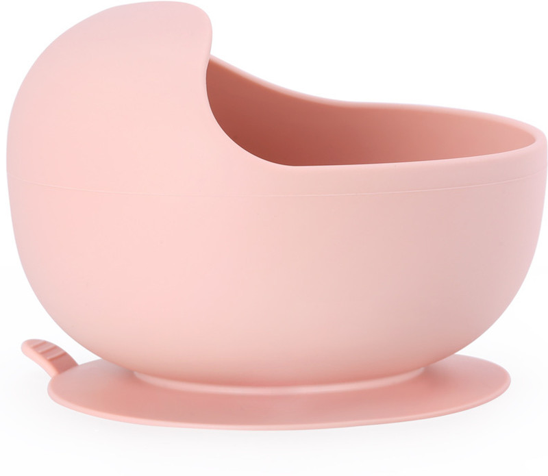 BoGi Training Feeding Bowl - Food Grade Silicone(Soft Pink / Peach)